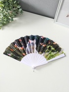 Веер складной «Кошечки и цветы», широкие лопасти, 23 см, МИКС - Фото 3