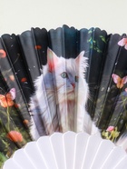 Веер складной «Кошечки и цветы», широкие лопасти, 23 см, МИКС - Фото 4