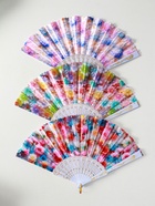 Веер складной «Россыпь цветов», широкие лопасти, 23 см, МИКС 10933338