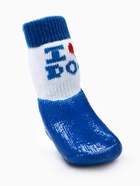 Носки «Я люблю», размер L, 5×6.5 см, с прорезиненной подошвой, синие 10938998