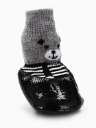 Носки «Мишки», размер M, 4.5×6 см, с прорезиненной подошвой, чёрные 10939003