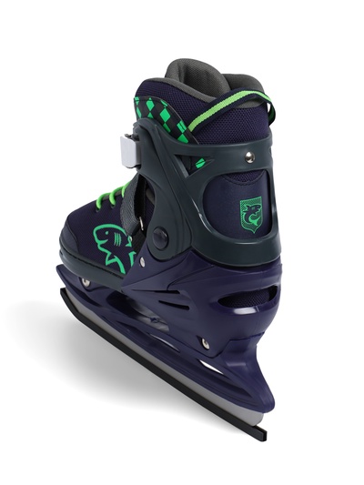 Коньки детские раздвижные BlackAqua, р. 27-30, для фитнеса, синие, зелёные