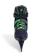 Коньки детские раздвижные BlackAqua, р. 31-34, для фитнеса, синие, зелёные 10964178