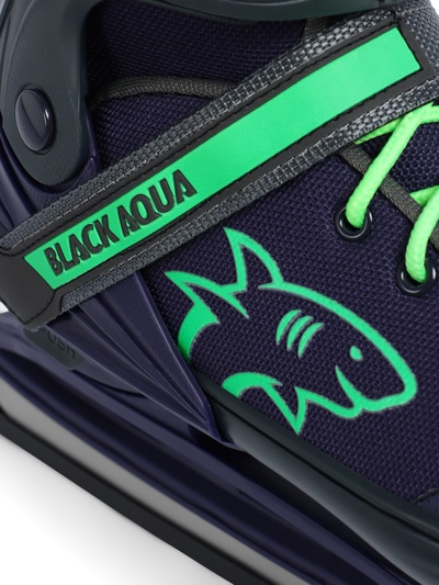 Коньки детские раздвижные BlackAqua, р. 31-34, для фитнеса, синие, зелёные