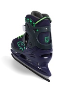 Коньки раздвижные BlackAqua, р. 35-38, для фитнеса, синие, зелёные 10964179