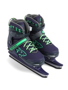 Коньки раздвижные BlackAqua, р. 39-42, для фитнеса, синие, зелёные 10964181