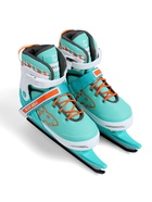 Коньки детские раздвижные BlackAqua, р. 27-30, для фитнеса, мятные, оранжевые 10964182