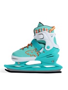 Коньки раздвижные BlackAqua, р. 35-38, для фитнеса, мятные, оранжевые 10964184