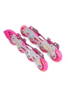 Коньки раздвижные BlackAqua, р. 35-38, для фитнеса, с роликовой платформой, цвет фуксия 10964186