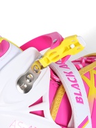 Коньки раздвижные BlackAqua, р. 35-38, для фитнеса, с роликовой платформой, цвет фуксия 10964186