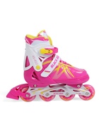 Коньки раздвижные BlackAqua, р. 39-42, для фитнеса, с роликовой платформой, цвет фуксия 10964187