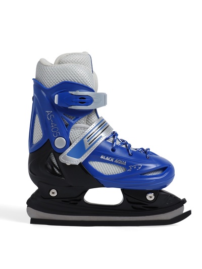 Коньки детские раздвижные BlackAqua, р. 26-29, для фитнеса, синие