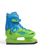 Коньки детские раздвижные BlackAqua, р. 34-37, для фитнеса, зелёные, синие 10964197