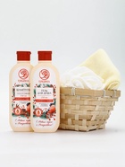 Подарочный набор в деревянной корзине «Рождество», гель для душа, шампунь, полотенце, РЯБИНА 10891068