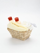 Подарочный набор в деревянной корзине «Рождество», гель для душа, шампунь, полотенце, РЯБИНА 10891068