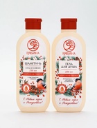 Подарочный набор в деревянной корзине «Рождество», гель для душа, шампунь, полотенце, РЯБИНА 10891068