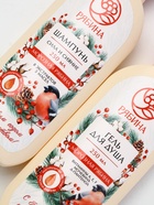 Подарочный набор в деревянной корзине «Рождество», гель для душа, шампунь, полотенце, РЯБИНА 10891068