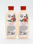 Подарочный набор в деревянной корзине «Рождество», гель для душа, шампунь, полотенце, РЯБИНА 10891068