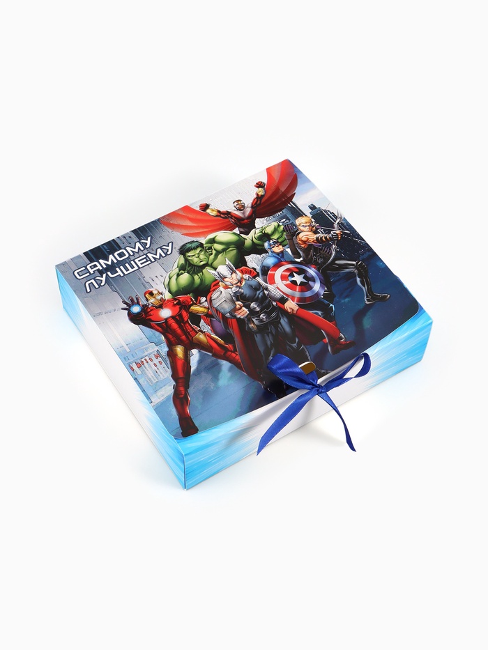Коробка подарочная «Супергерои», 20×18×5 см - Фото 1