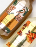 Подарочный набор новогодний в деревянной корзине: гель для душа, пена для ванны и полотенце, аромат тыквенный пирог и ванильный пряник, URAL LAB 10952758