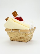 Подарочный набор новогодний косметики в деревянной корзине: гель для душа, пена и полотенце, URAL LAB 10952759