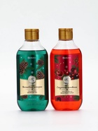 Подарочный набор новогодний в деревянной корзине: гель для душа, пена для ванны и полотенце, аромат хвойный лес и вишнёвый пирог, URAL LAB 10952761