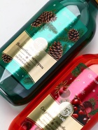 Подарочный набор новогодний в деревянной корзине: гель для душа, пена для ванны и полотенце, аромат хвойный лес и вишнёвый пирог, URAL LAB 10952761