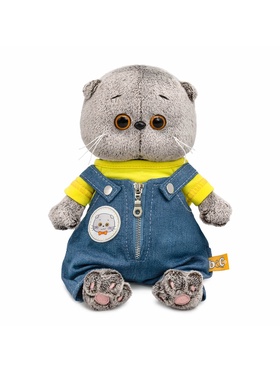 Мягкая игрушка «Кот Басик baby в комбинезоне «Деним», 20 см 10961855