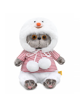 Мягкая игрушка «Кот Басик baby» в костюмчике «Снеговик», 20 см 10961856