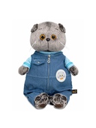 Мягкая игрушка «Кот Басик в комбинезоне «Деним», 22 см 10961862