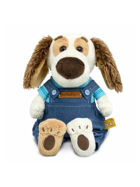 Мягкая игрушка «Собака Бартоломей baby в комбинезоне «Деним», 20 см 10961866