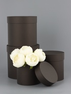 Набор круглых подарочных коробок 4 в 1 «Краски», черный, 20×20 - 13×13 см - фото 63635400