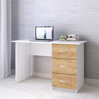 УЦЕНКА Письменный стол Сити-1, 1200×600×750, Белый/Дуб крафт золотой 10971221