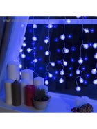 УЦЕНКА ЗАНАВЕС DECOR. "Ежики" IP20, УМС вилка, Ш:2 м, В:1.5 м, Н.С. LED-360-220V, 8 режимов, СИНИЙ 2 - Фото 8