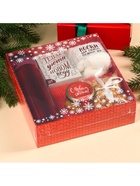 УЦЕНКА подарочный набор новогодний «С Новым годом», чай 50 г, крем-мед 120 г, носки 36-39 р, термос 500 мл, арахис в глазури 100 г - Фото 9