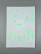 Наклейки интерьерные «Новогодние», со светящимся слоем, 35 × 50 см, 2 листа - фото 119824466