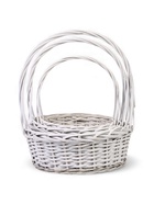 УЦЕНКА Корзина плетёная для хранения, ива, белая, набор 3 шт. 10971339