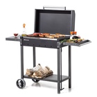 УЦЕНКА Мангал «MAH 203», 128.5×52×90.1 см, 2 мм, колеса, боковые полки, крышка - Фото 2