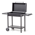 УЦЕНКА Мангал «MAH 203», 128.5×52×90.1 см, 2 мм, колеса, боковые полки, крышка - Фото 3