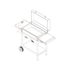 УЦЕНКА Мангал «MAH 203», 128.5×52×90.1 см, 2 мм, колеса, боковые полки, крышка - Фото 7