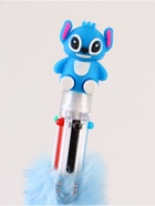 Блокнот пушистый и ручка многоцветная «Стич», голубой - Фото 15