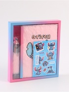 Блокнот пушистый и ручка многоцветная «Эйнджел», розовый - Фото 2