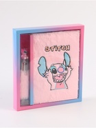 Блокнот пушистый и ручка многоцветная «Эйнджел», розовый - Фото 3