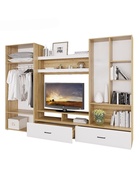 УЦЕНКА Гостиная Ненси 1, 2800×2000×466, Дуб золотой/Белый - Фото 2