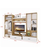 УЦЕНКА Гостиная Ненси 1, 2800×2000×466, Дуб золотой/Белый - Фото 3