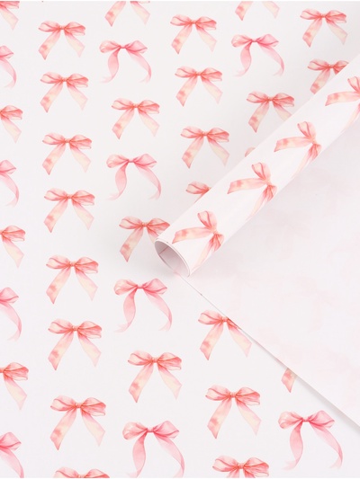 Бумага упаковочная глянцевая «Бантики», 50×70 см