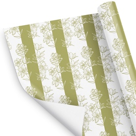 Бумага упаковочная глянцевая «Контурные цветы», 50 × 70 см