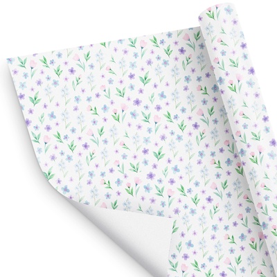 Бумага упаковочная глянцевая «Нежные цветы», 50×70 см
