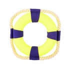 Игрушка для собак Mr.Kranch «Кольцо с канатом», диаметр 14 см, неоновая, жёлтая 10913832