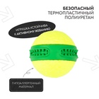 Мяч для собак Mr.Kranch «Зубастик», диаметр 6 см, жёлтый, зелёный 10913837